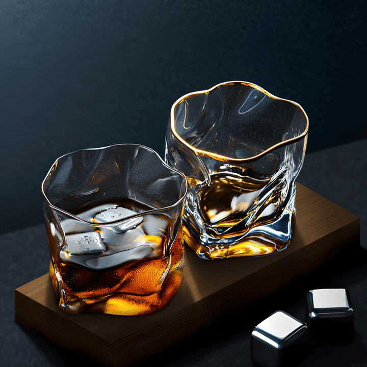Gold Hoshi Japanese Crystal Whisky Glass