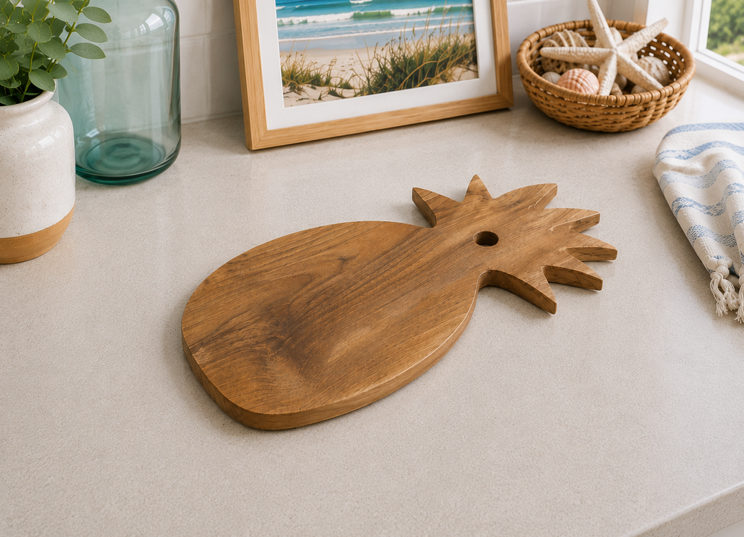 Teak Pineapple Cutting Board Large