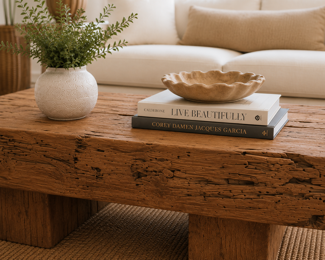 Organic Square Teak Coffee Table 32"