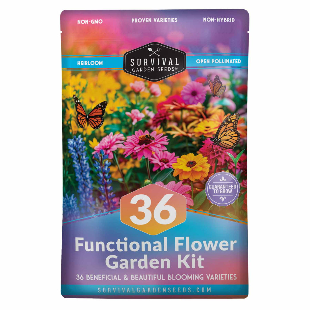 Functional Flower Garden Kit - 36 Seeds for Beauty, Bees &amp; Wellness