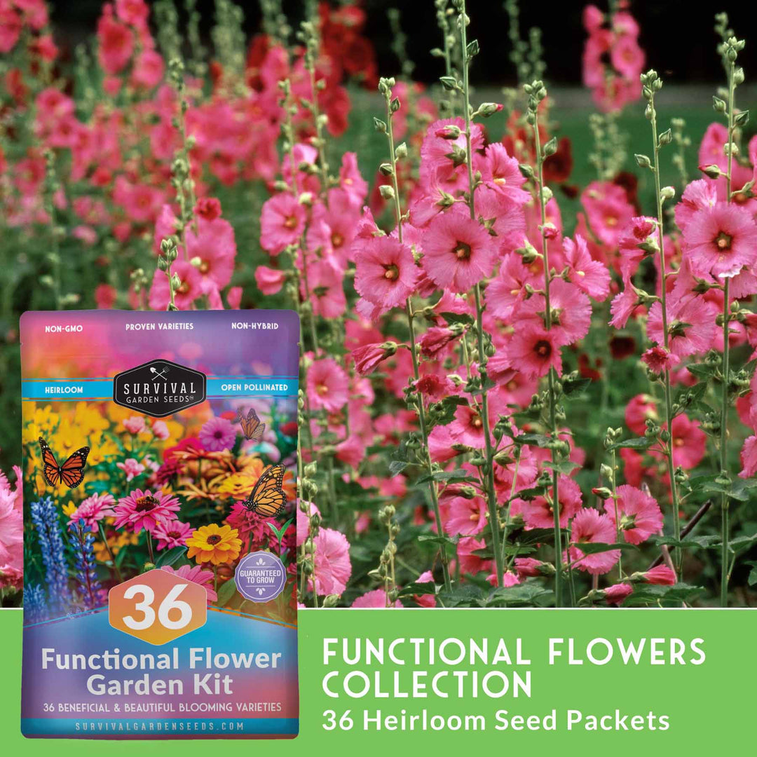 Functional Flower Garden Kit - 36 Seeds for Beauty, Bees &amp; Wellness