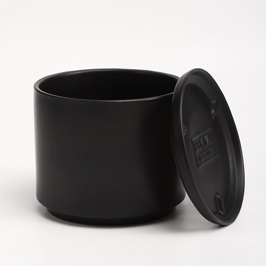 The Ceramic Cylinder Planter with Saucer, 2nd Generation