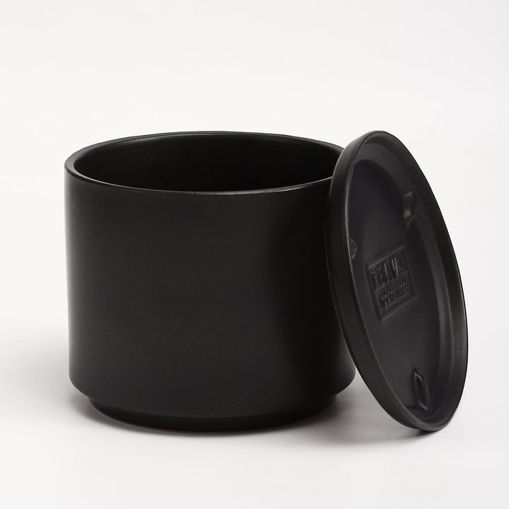 The Ceramic Cylinder Planter with Saucer, 2nd Generation