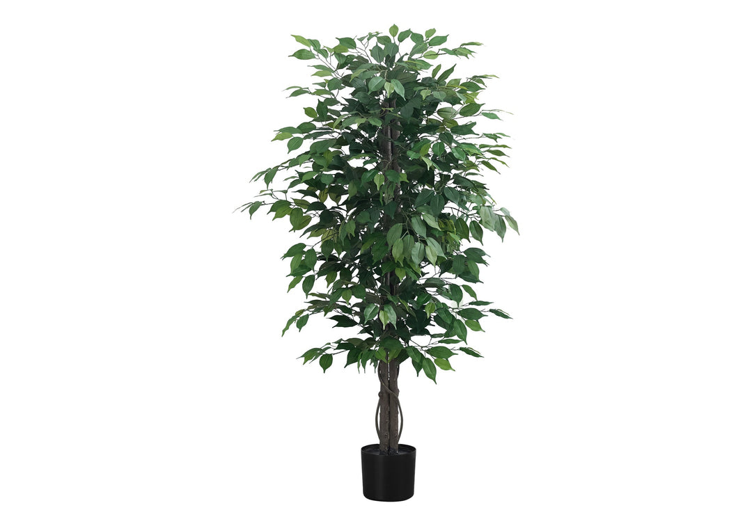 Artificial Ficus Tree - 58" Tall Indoor Faux Plant