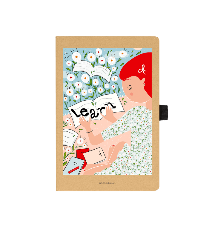 Learn Flowers &amp; Books Eco-Friendly Recycled Journal (Kraft)