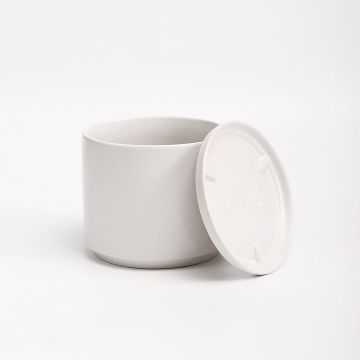The Ceramic Cylinder Planter with Saucer, 2nd Generation
