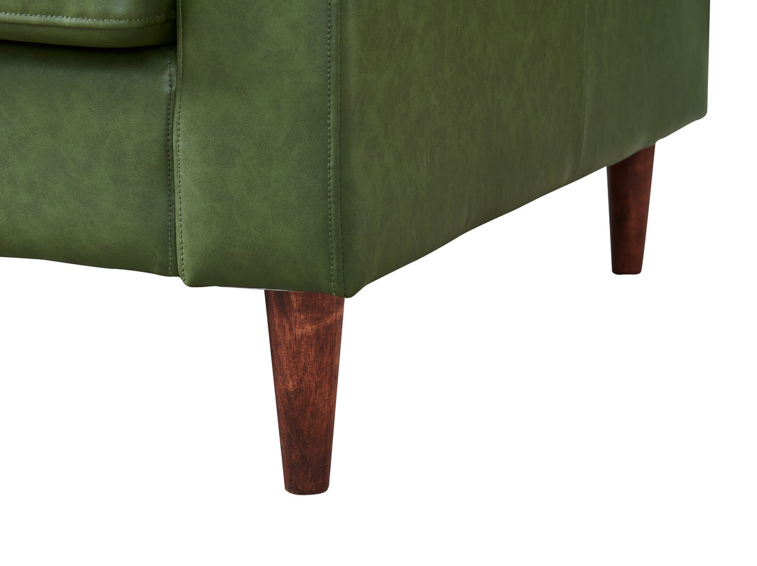 Alessandra Modern Contemporary Eco Leather Arm Chair - Green