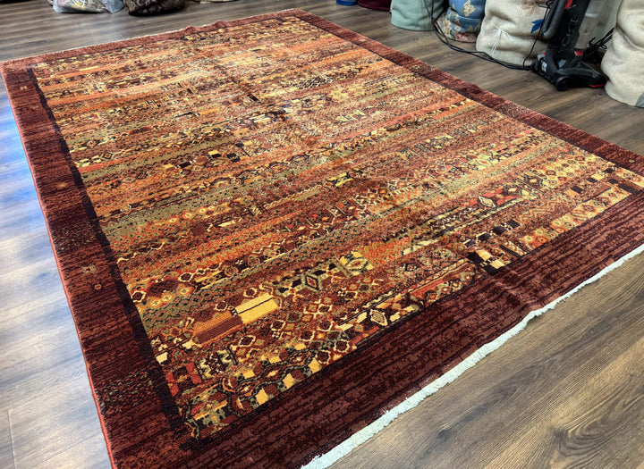Couristan Rug 8x11 Brown Contemporary Wool Belgium Power Loomed Carpet