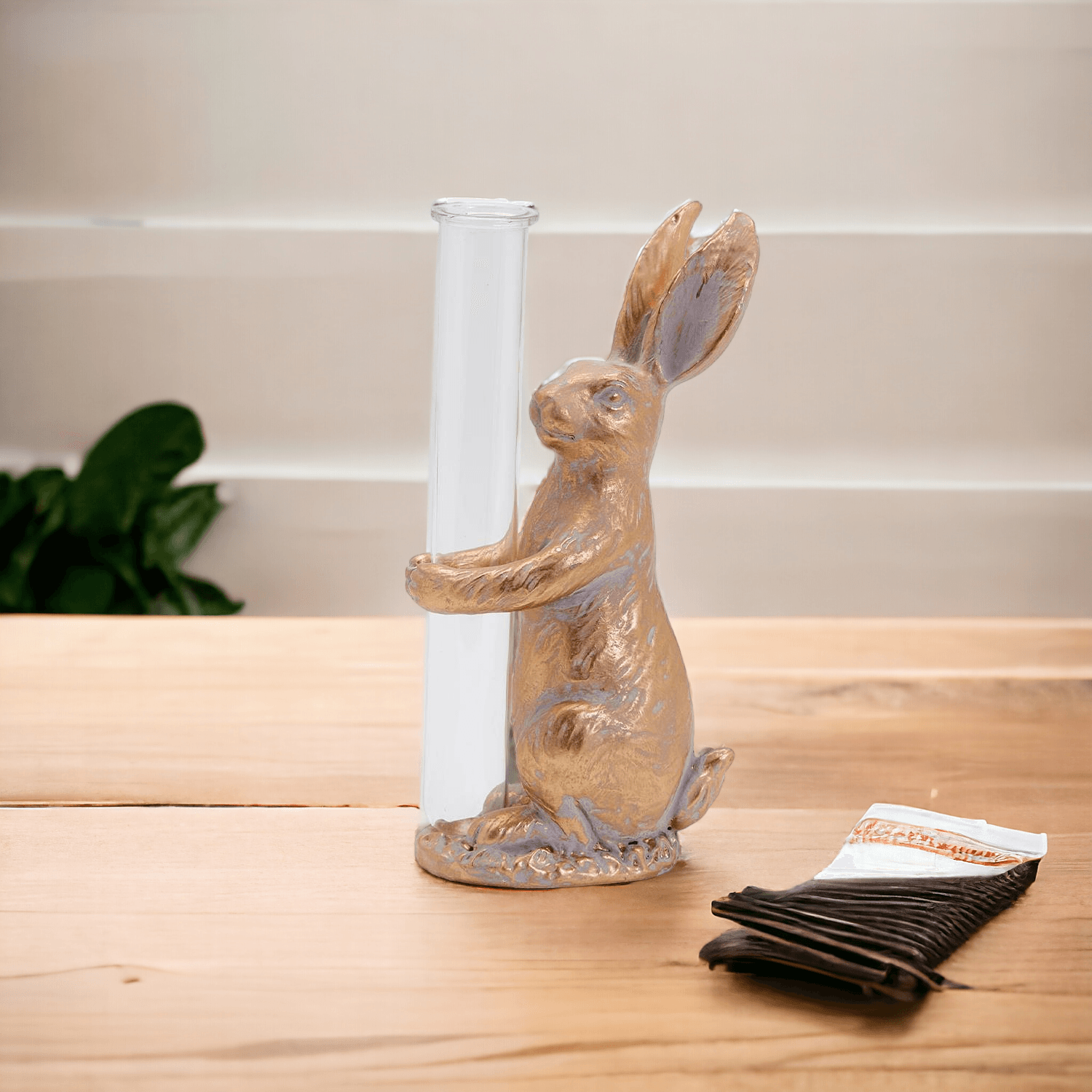 Gold Bunny Bud Vase
