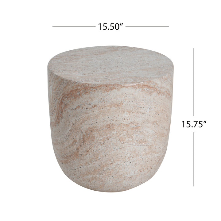 Outdoor/Indoor Lightweight Concrete Side Table