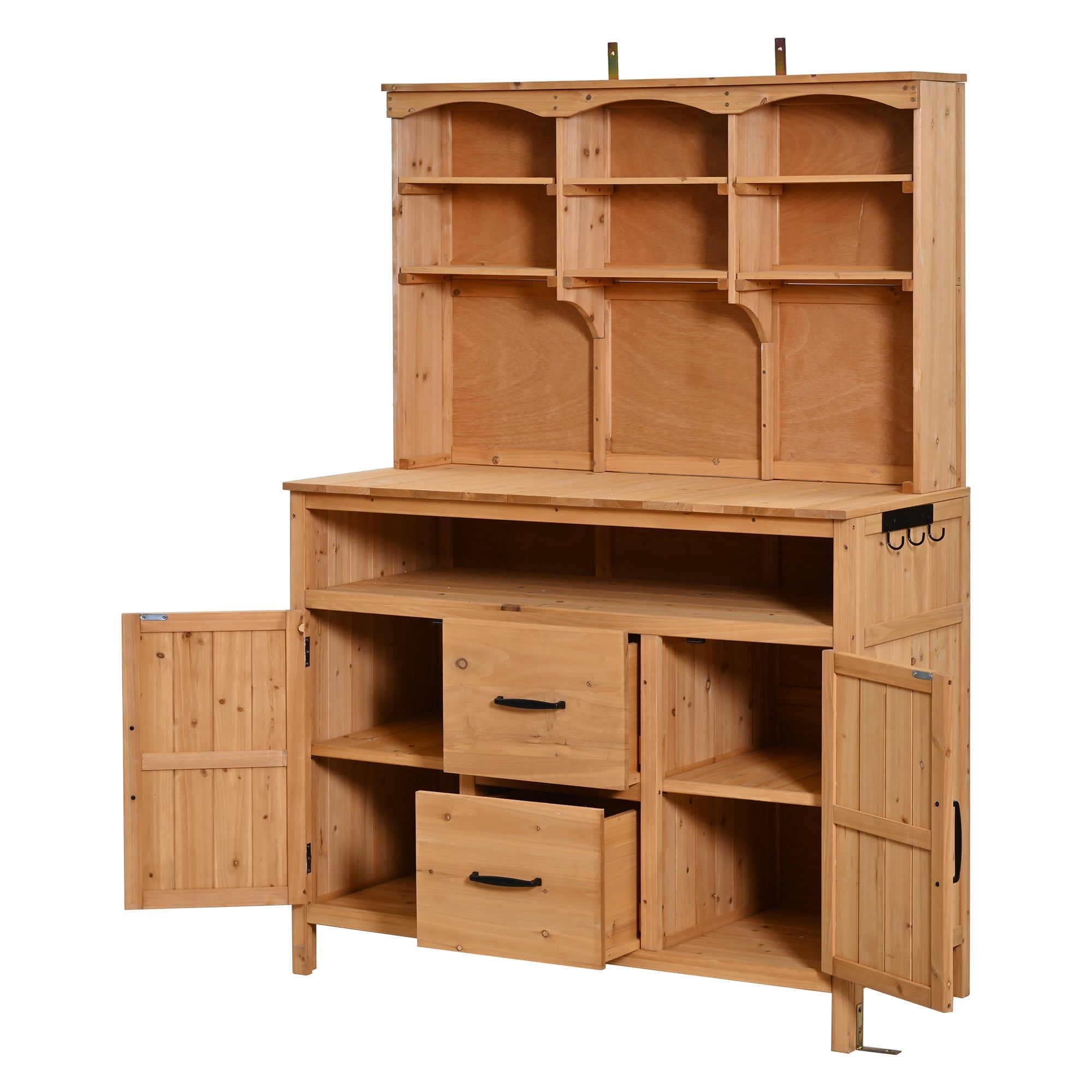 TOPMAX Large Fir Wood Potting Bench