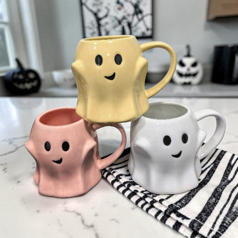 Ghost Ceramic Coffee Mug Halloween Spooky Drinkware Great Gift for Coffee Lovers