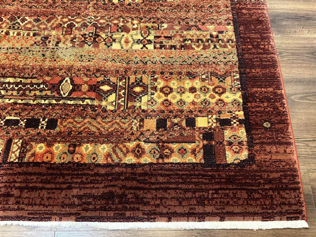 Couristan Rug 8x11 Brown Contemporary Wool Belgium Power Loomed Carpet