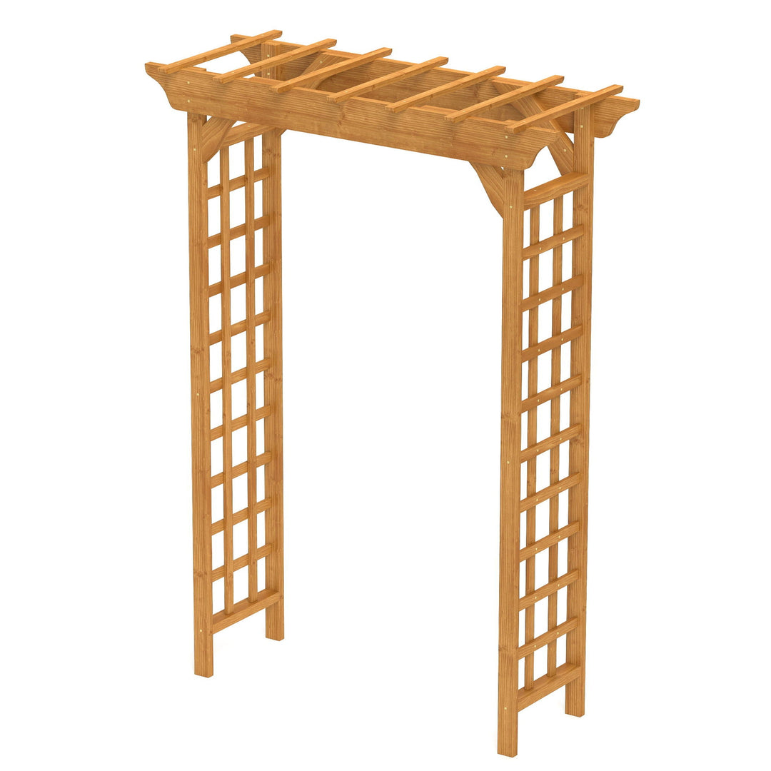 Arbor, Wedding Arch For Ceremony, Trellis For Plant Climbing, Christmas Decor Pergola For Garden Backyard - Yellow