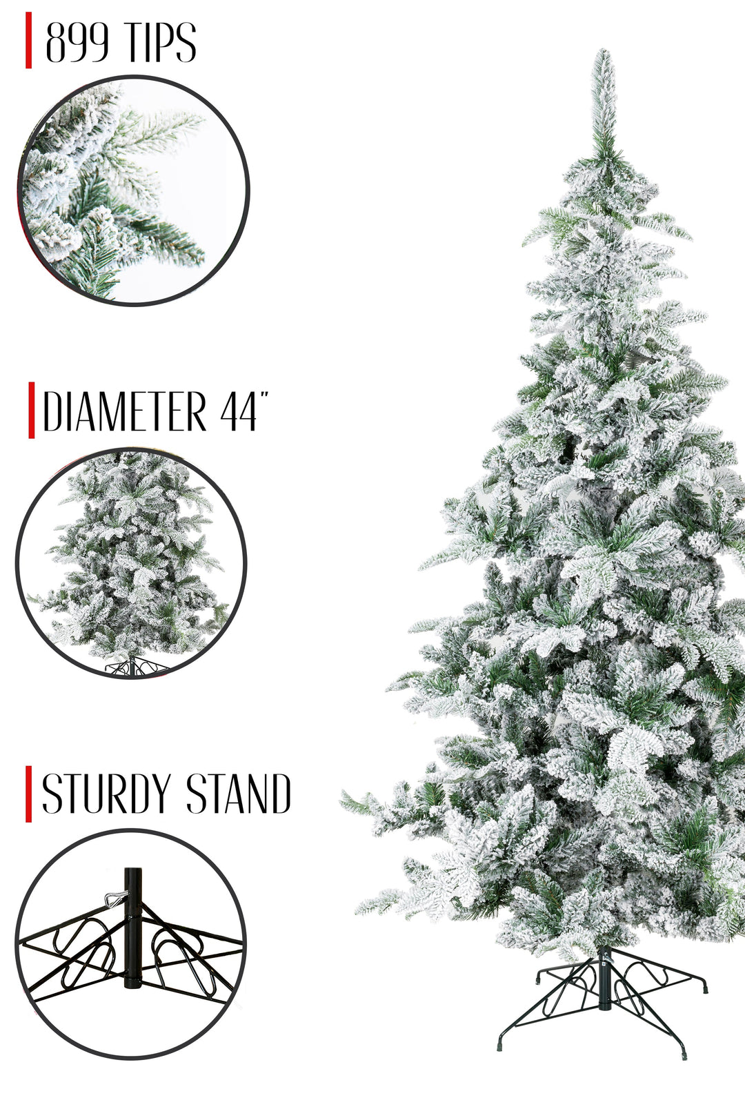 Snow Flocked Alpine Fir Christmas Tree