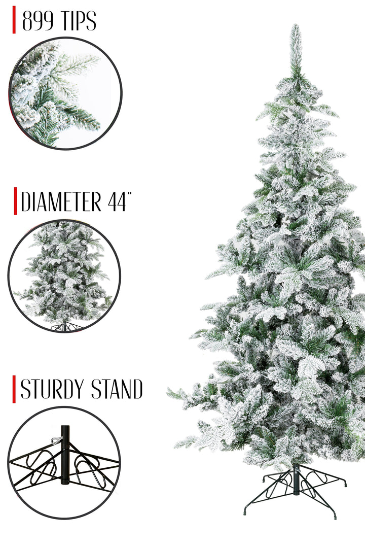 Snow Flocked Alpine Fir Christmas Tree