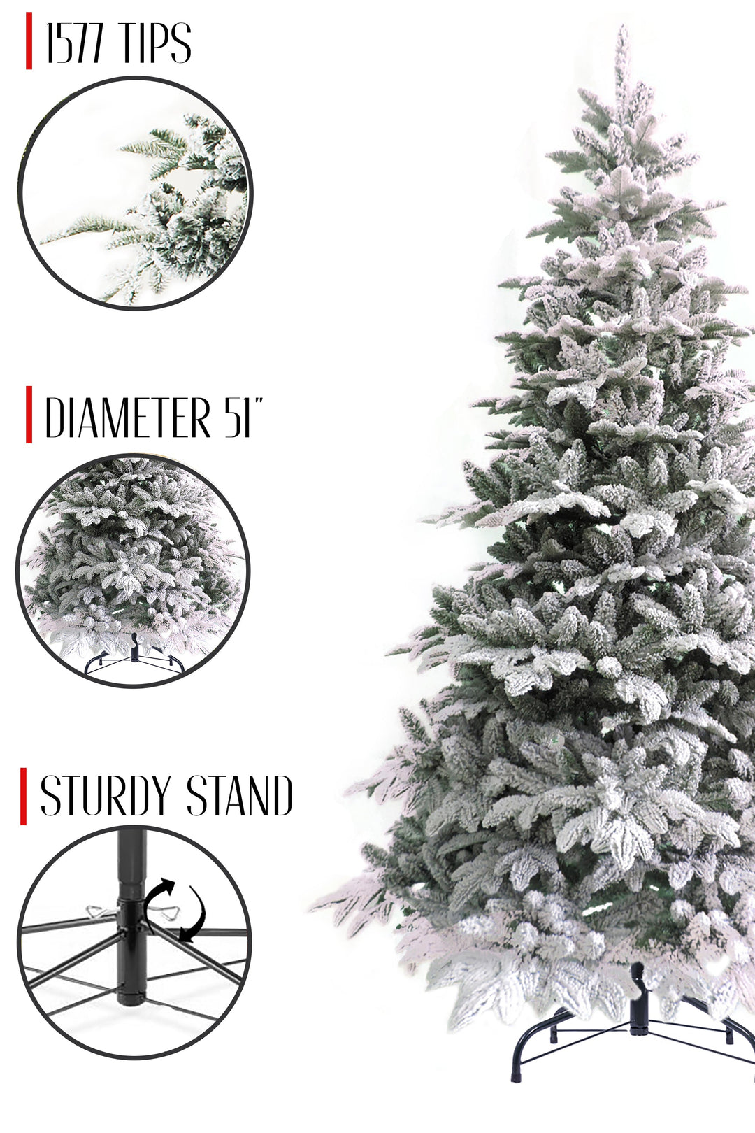 Calgary Spruce Snow Flocked Christmas Tree