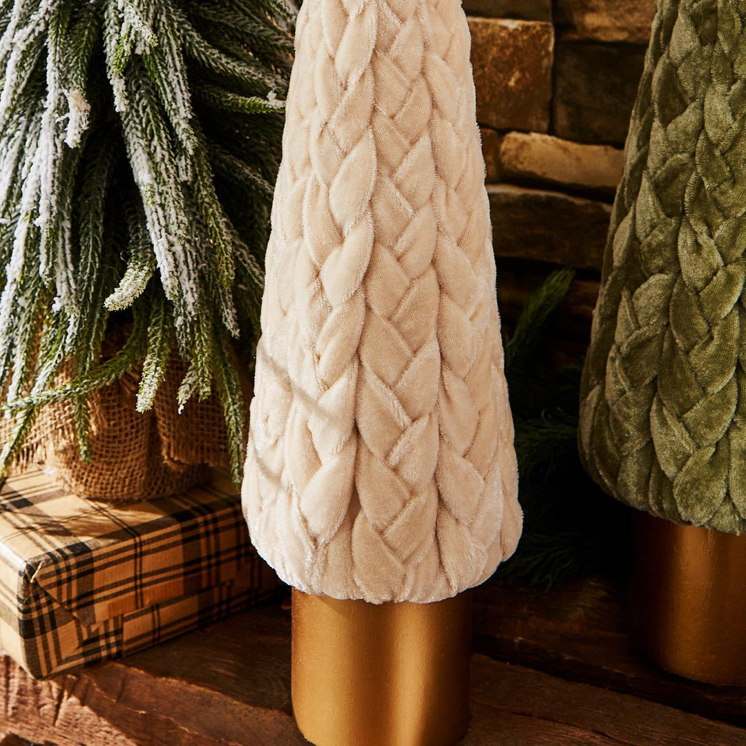 Velvet Christmas Tree Gold Pedestal Holiday Tabletop Home Decor Fun Holiday Gift