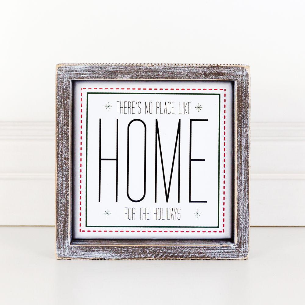No Place Like Home for the Holidays Framed Christmas Sign 7 Inch Great Gift Idea