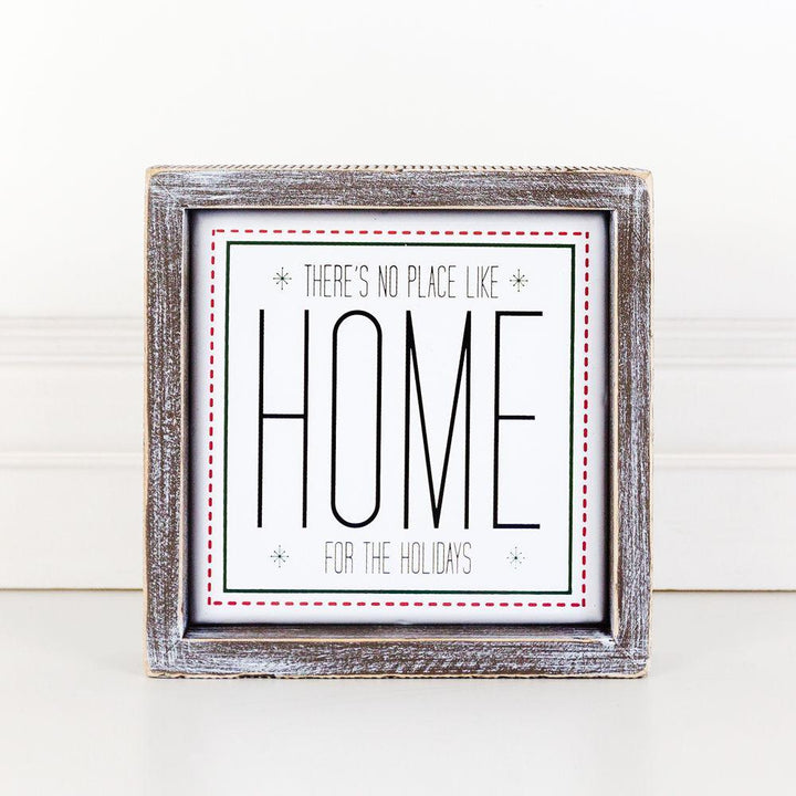 No Place Like Home for the Holidays Framed Christmas Sign 7 Inch Great Gift Idea