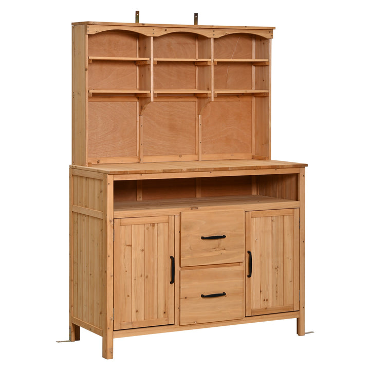 TOPMAX Large Fir Wood Potting Bench