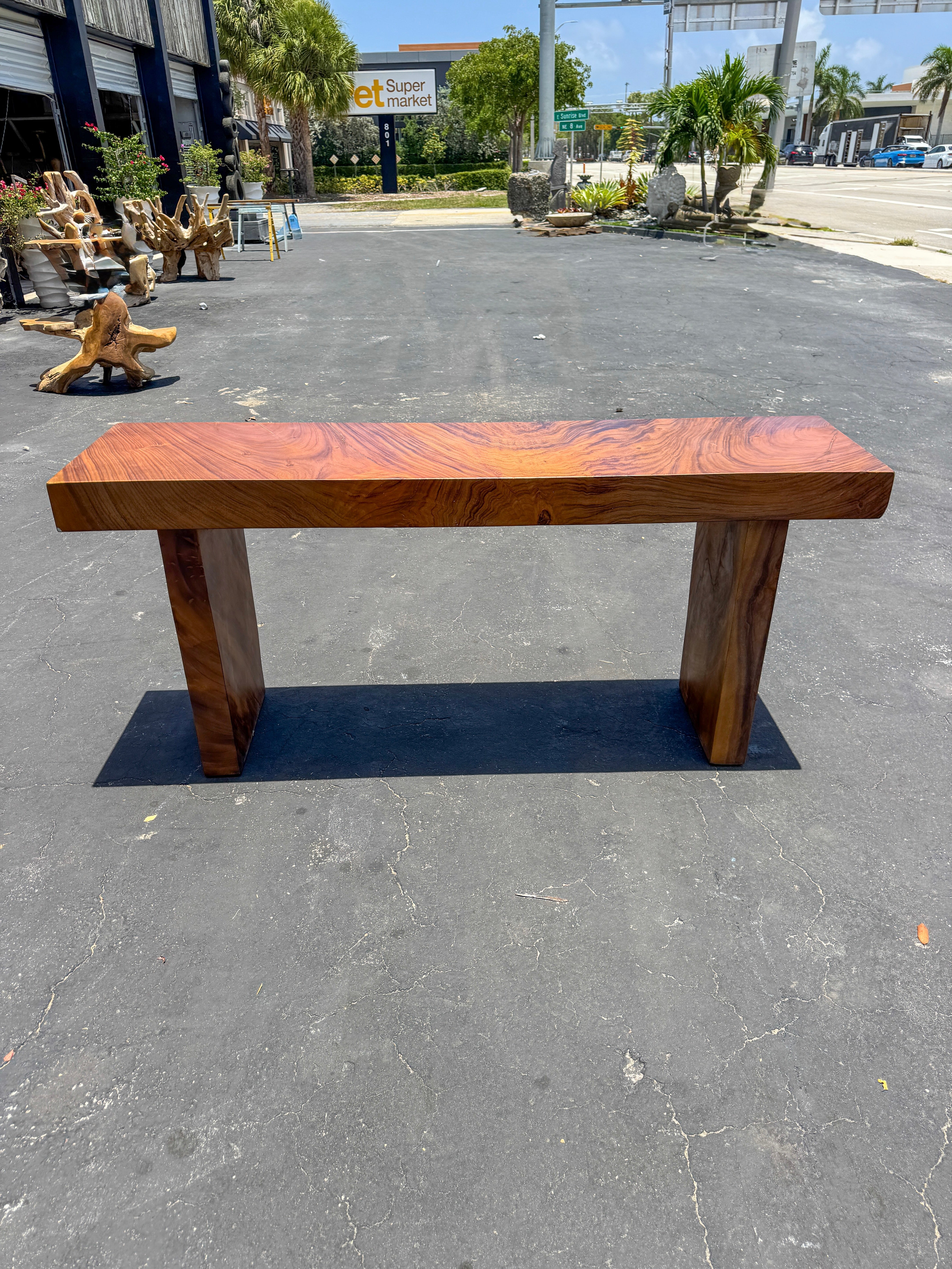SUAR SLAB TOP CONSOLE TABLE- B