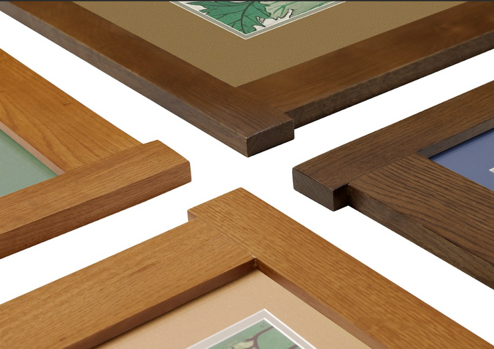 Arts &amp; Crafts Mission Oak Framed Art with Silent Forest Walnut finish