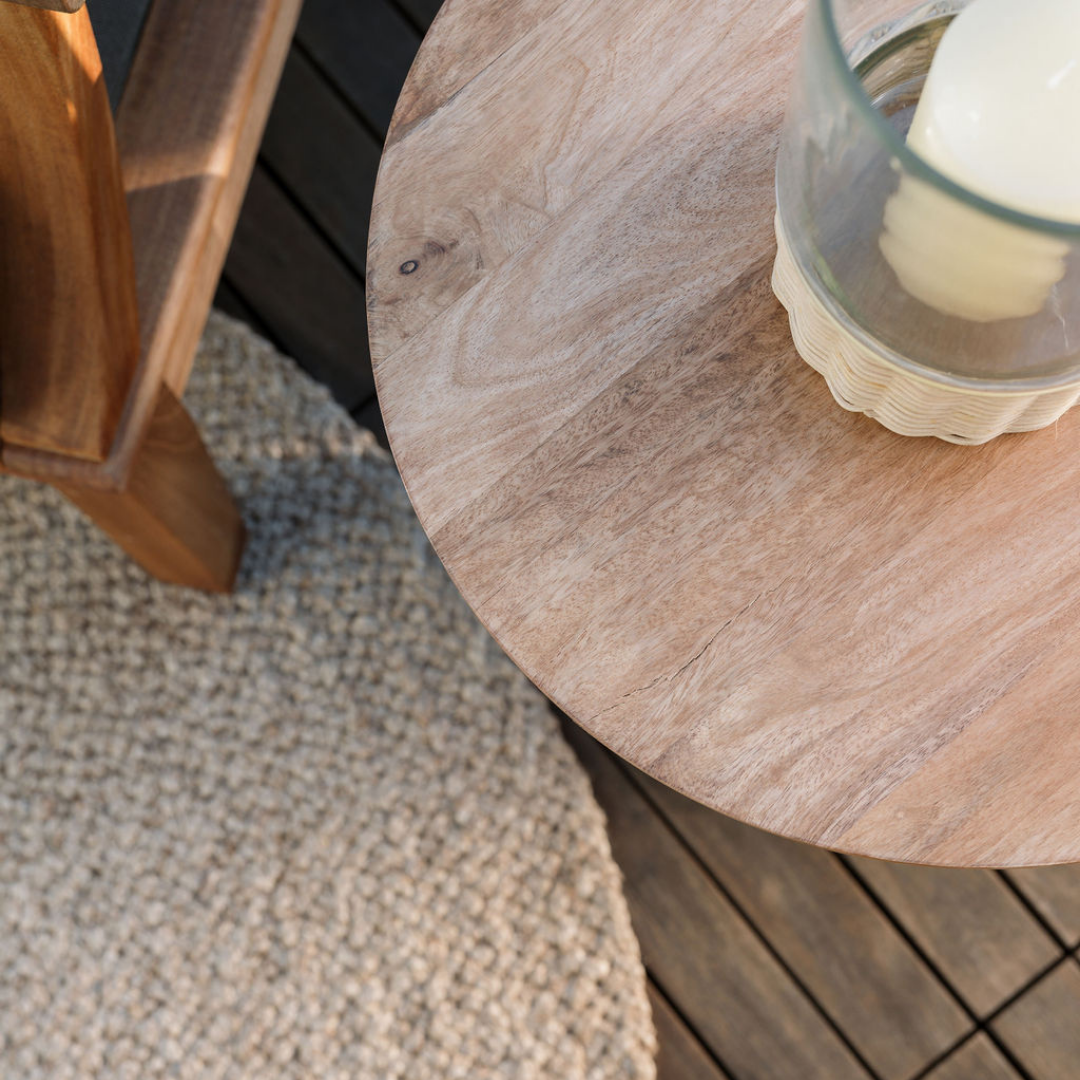 Natural Round Braided Jute Rug