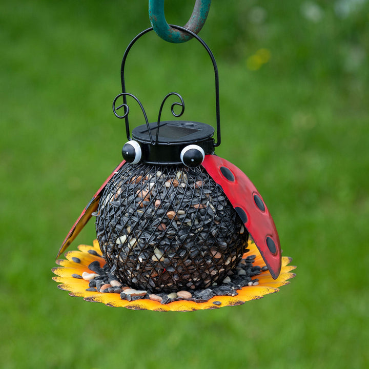 Cute As A Bug &amp; Flower Hanging Bird Feeder