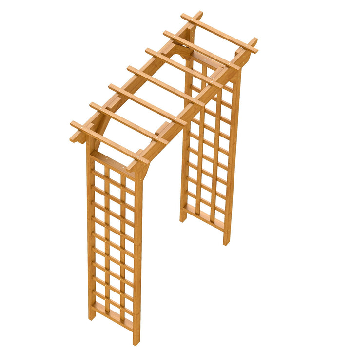 Arbor, Wedding Arch For Ceremony, Trellis For Plant Climbing, Christmas Decor Pergola For Garden Backyard - Yellow