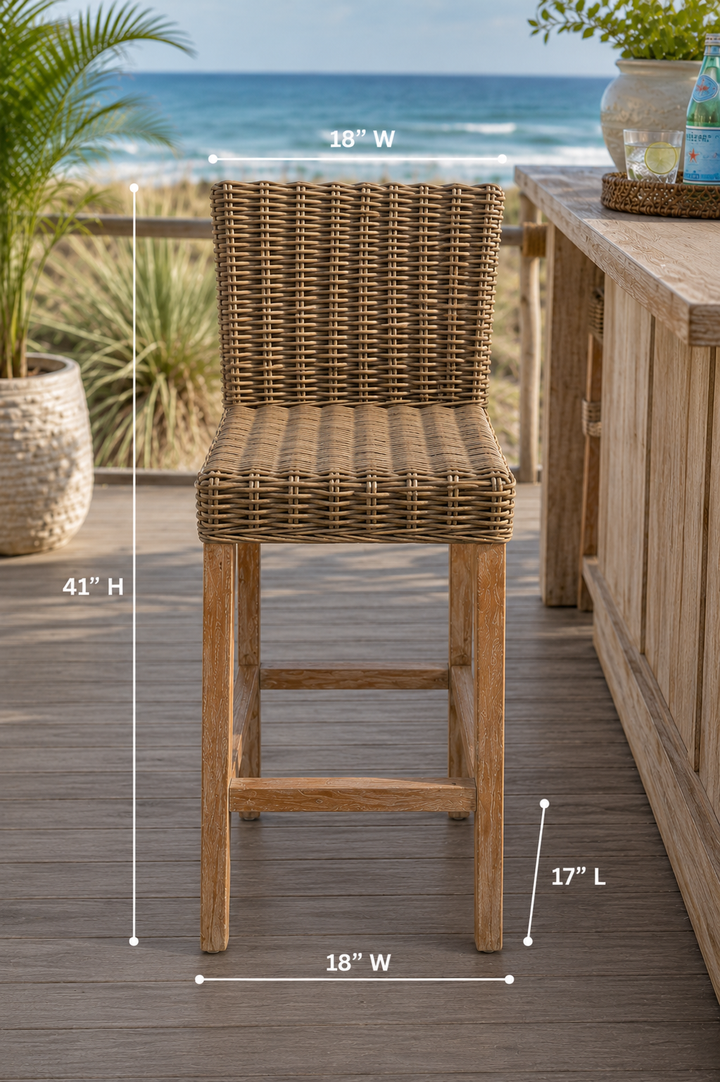 Key Largo Rattan Bar Stool