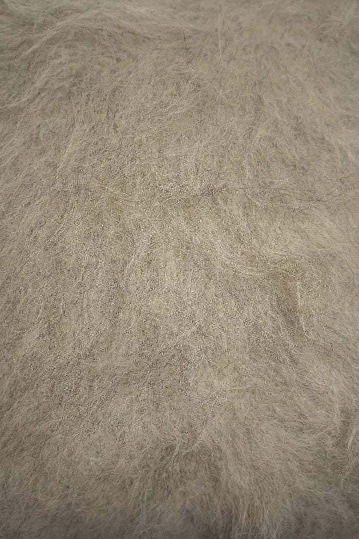 Organic Wool Pillow - Handwoven Brushed Wood Decorative Pillow
