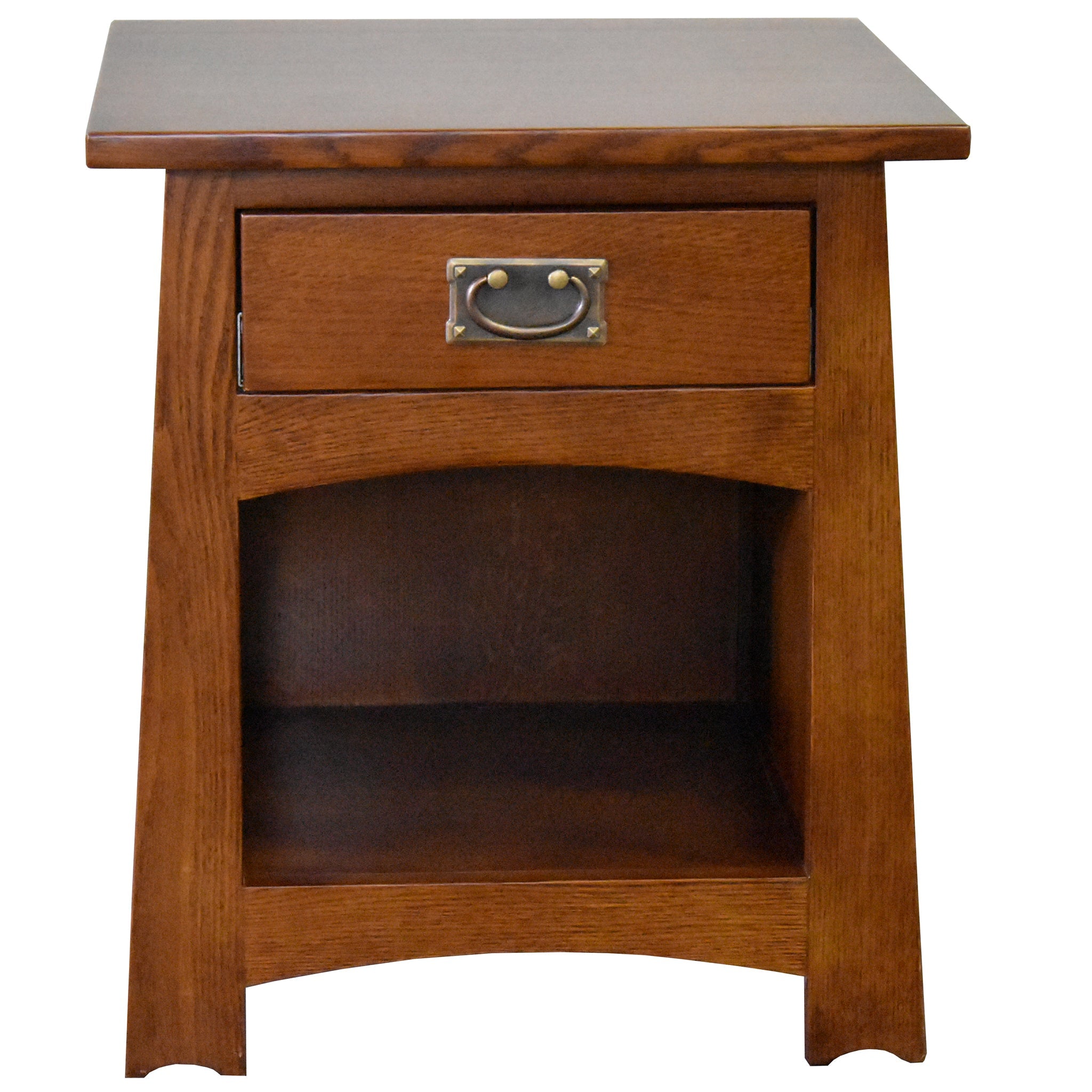 Mission Style Solid Quarter Sawn Oak Keyhole End Table