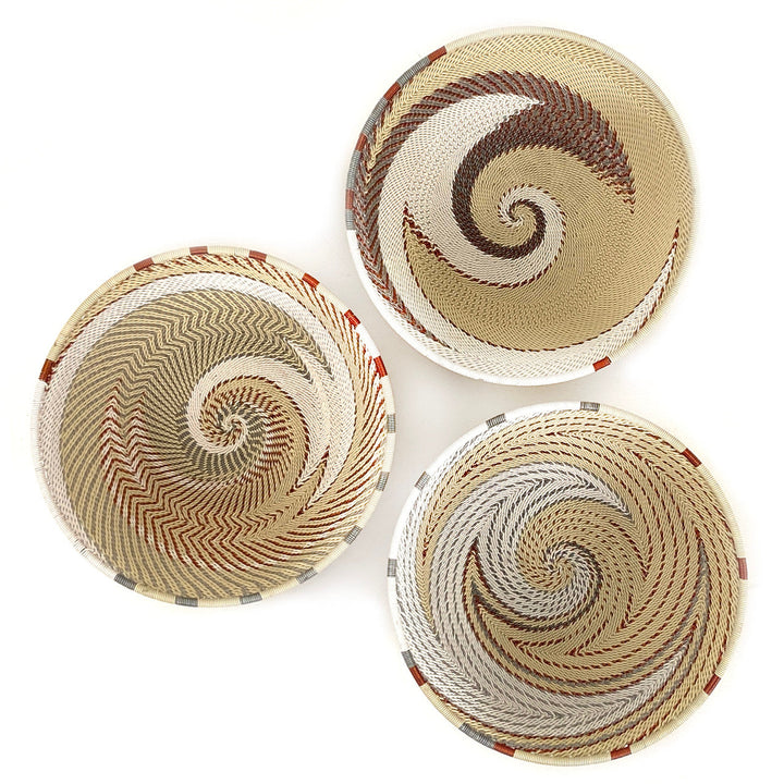 Zulu Wire Basket Bowl - Copper + Sand, Medium