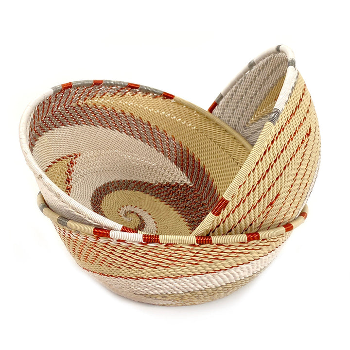 Zulu Wire Basket Bowl - Copper + Sand, Medium