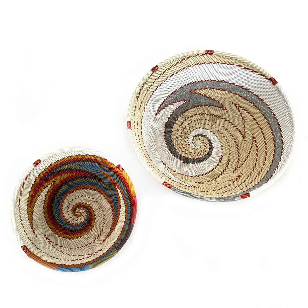 Zulu Wire Basket Bowl - Copper + Sand, Small