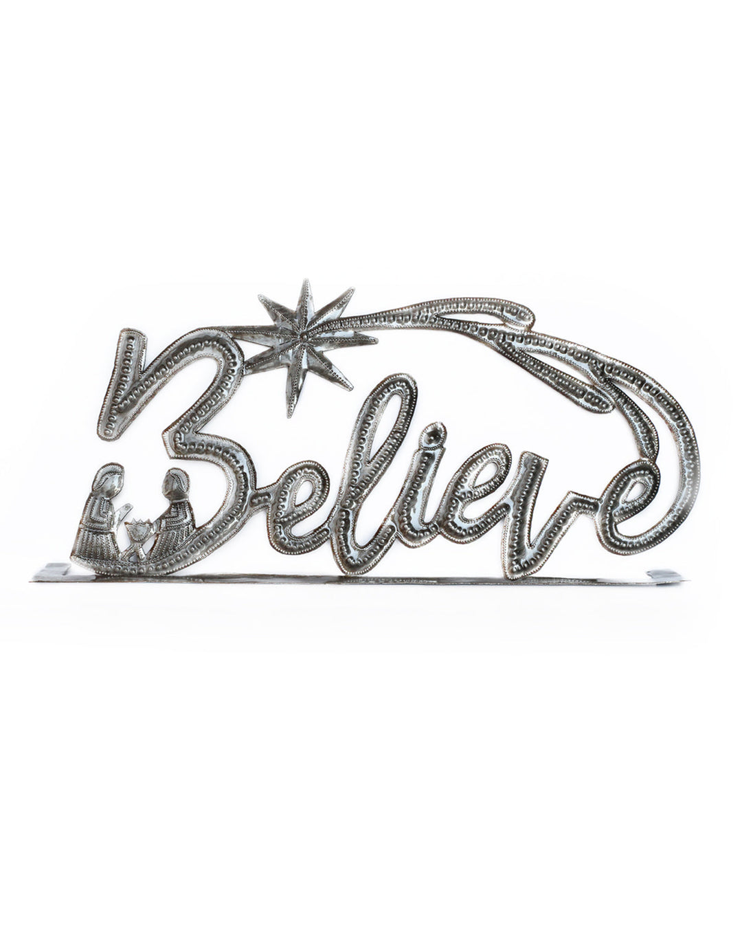 Believe Standing Metal Art