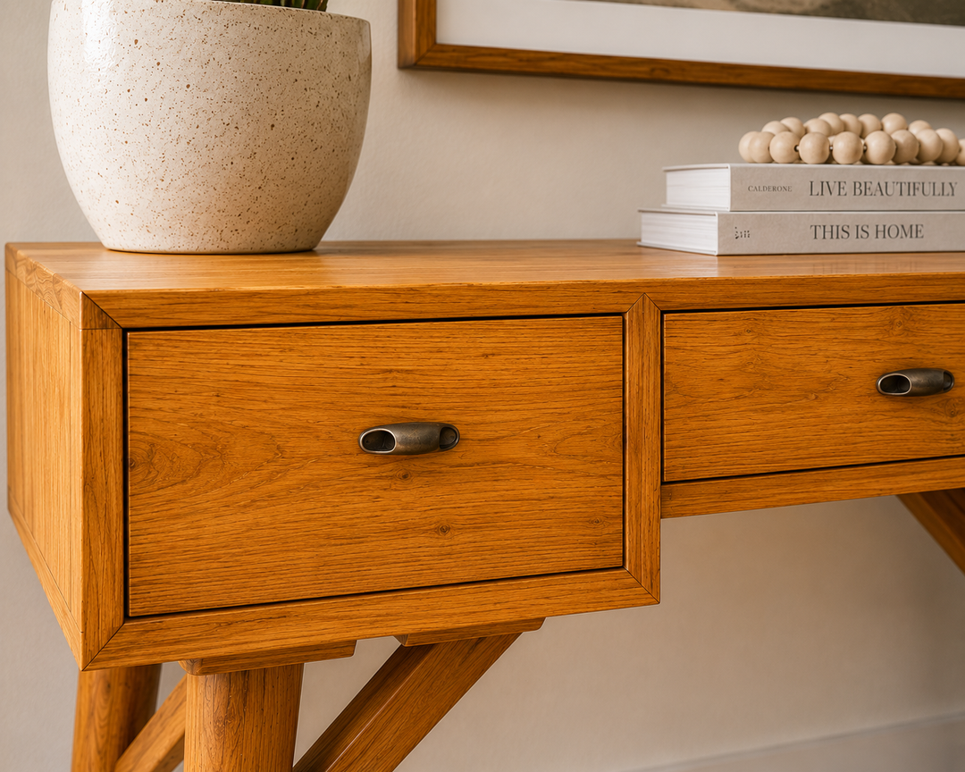 Recycled Teak Mid Century Desk