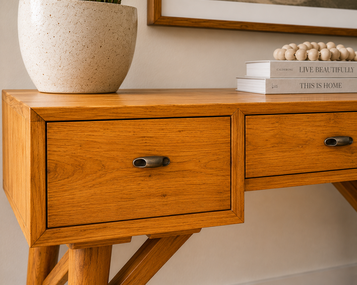 Recycled Teak Mid Century Desk