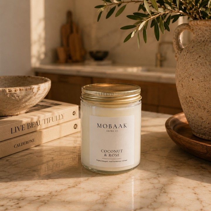 Coconut &amp; Rose Candle