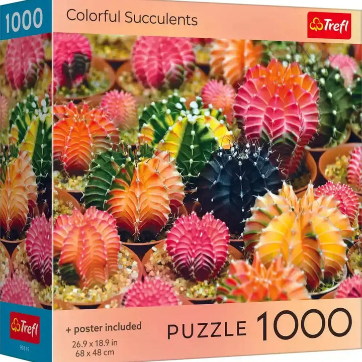 Colorful Succulents 1000 Piece Jigsaw Puzzle Trefl
