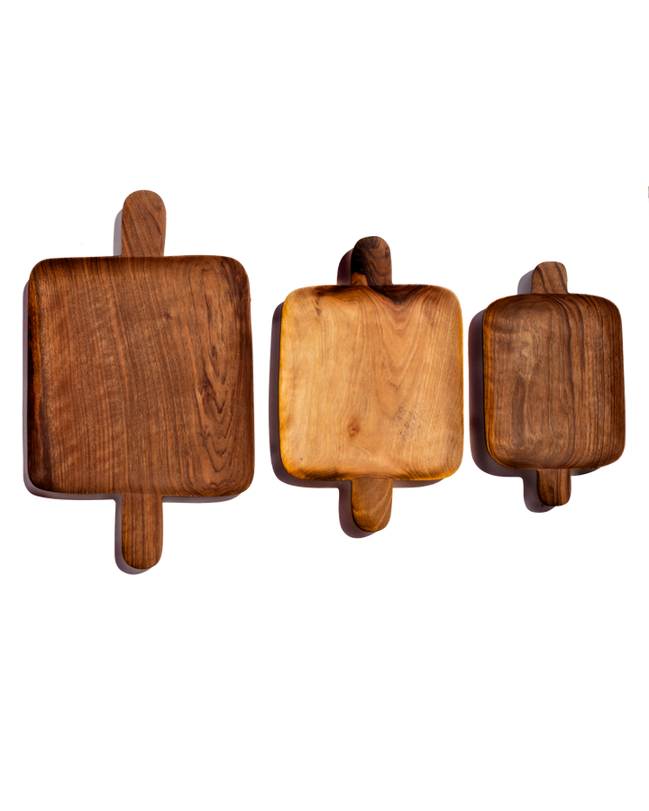 Walnut Double Handed Tray
