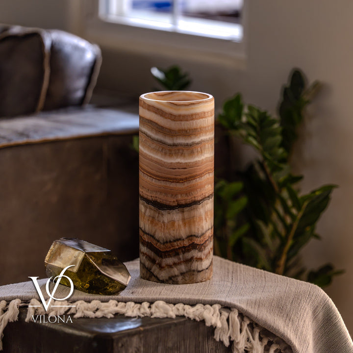 Sahara Onyx - 12" Tall, x 4.5" Diameter (Small Table Lamp 