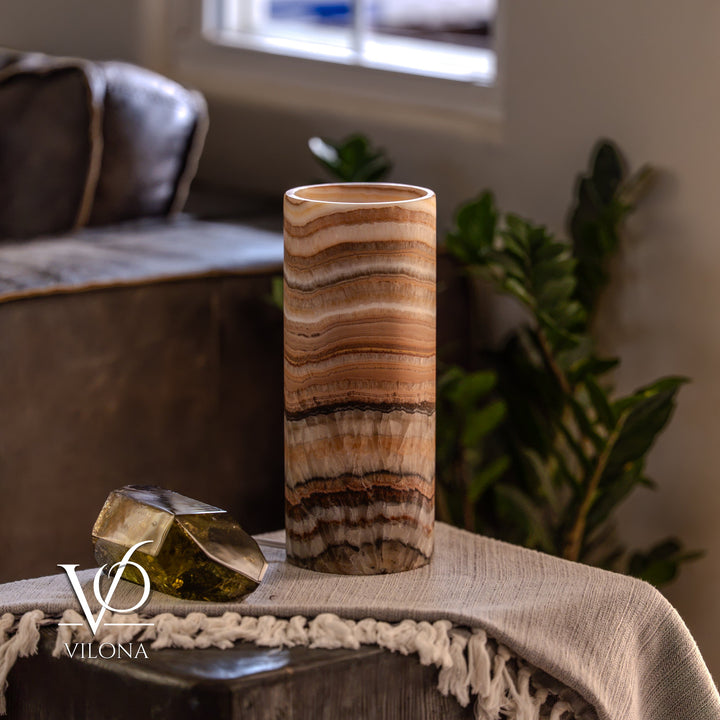 Sahara Onyx - 12" Tall, x 4.5" Diameter (Small Table Lamp 