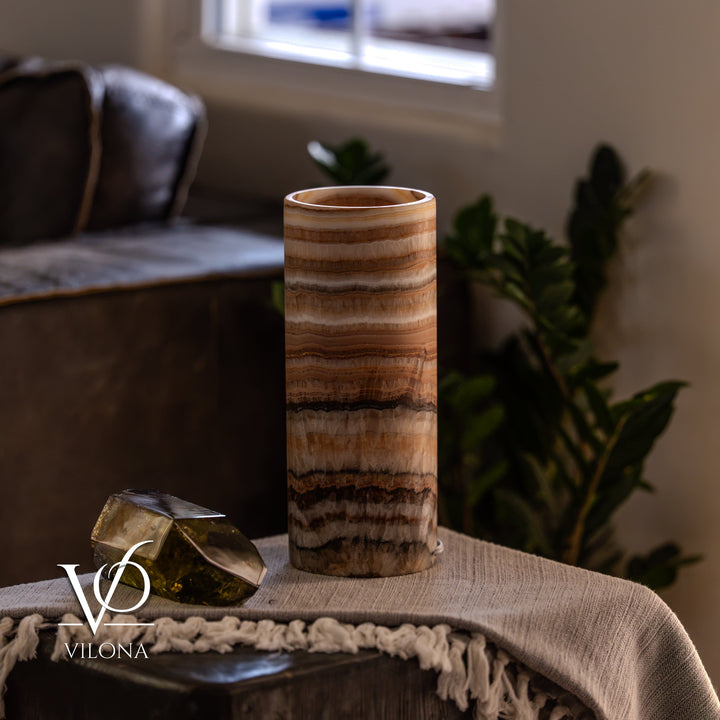 Sahara Onyx - 12" Tall, x 4.5" Diameter (Small Table Lamp 