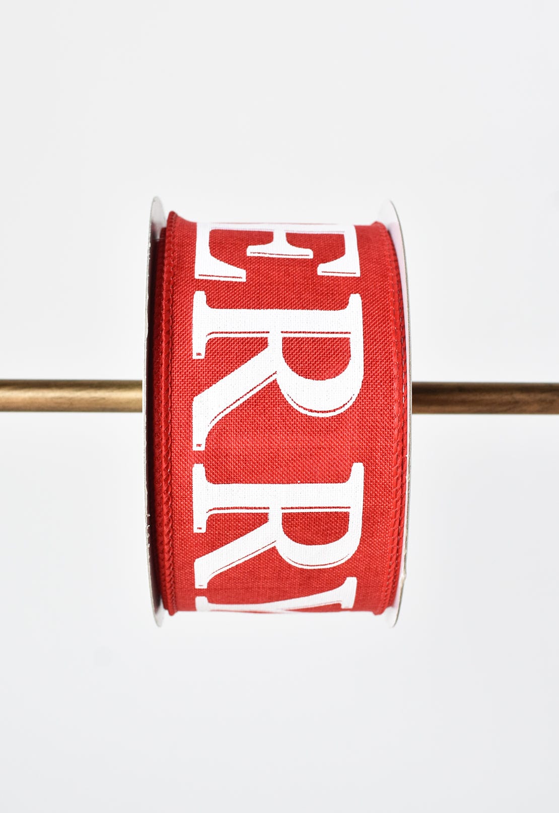 2.5" x 10yd Red Merry Christmas Ribbon