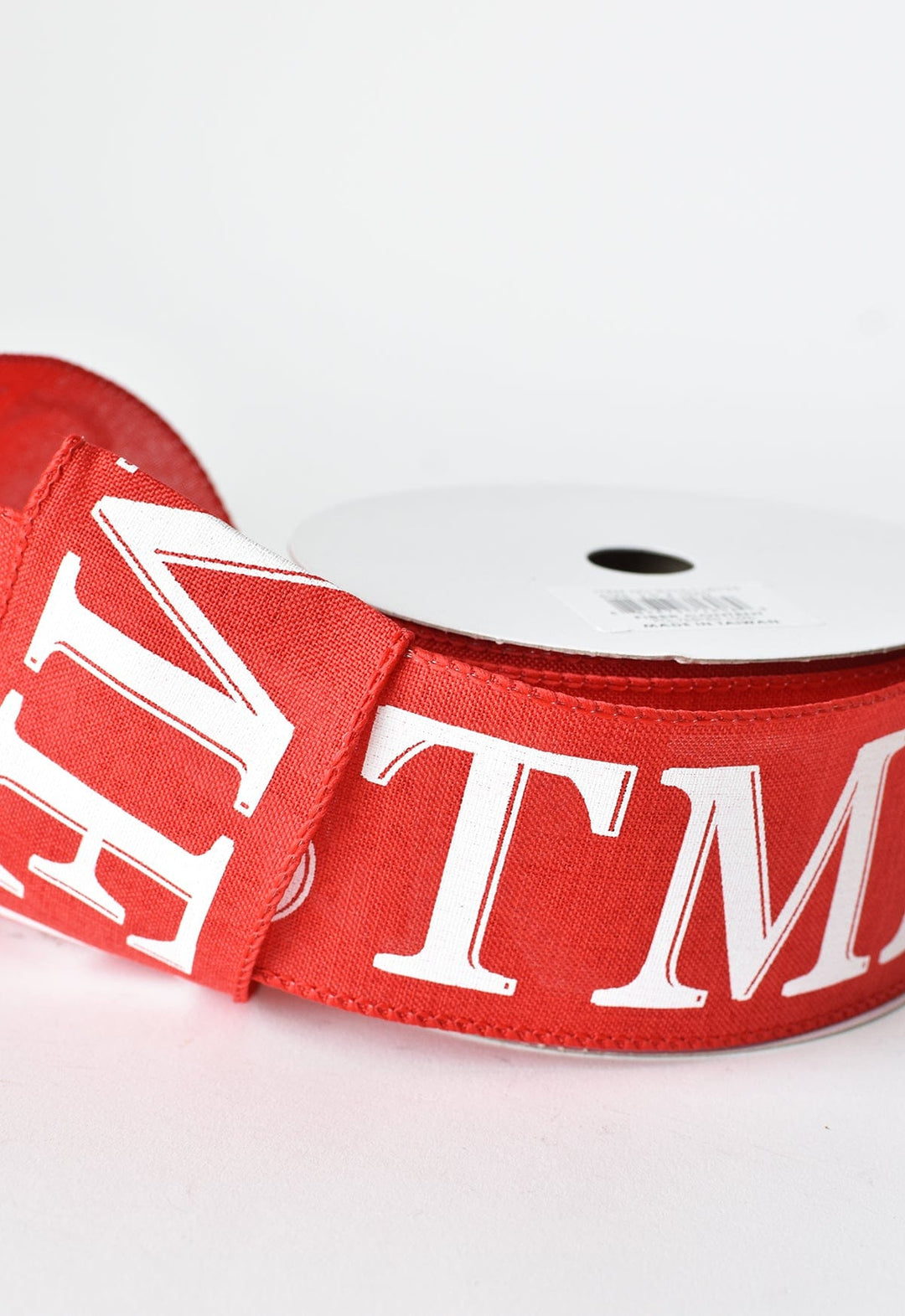2.5" x 10yd Red Merry Christmas Ribbon