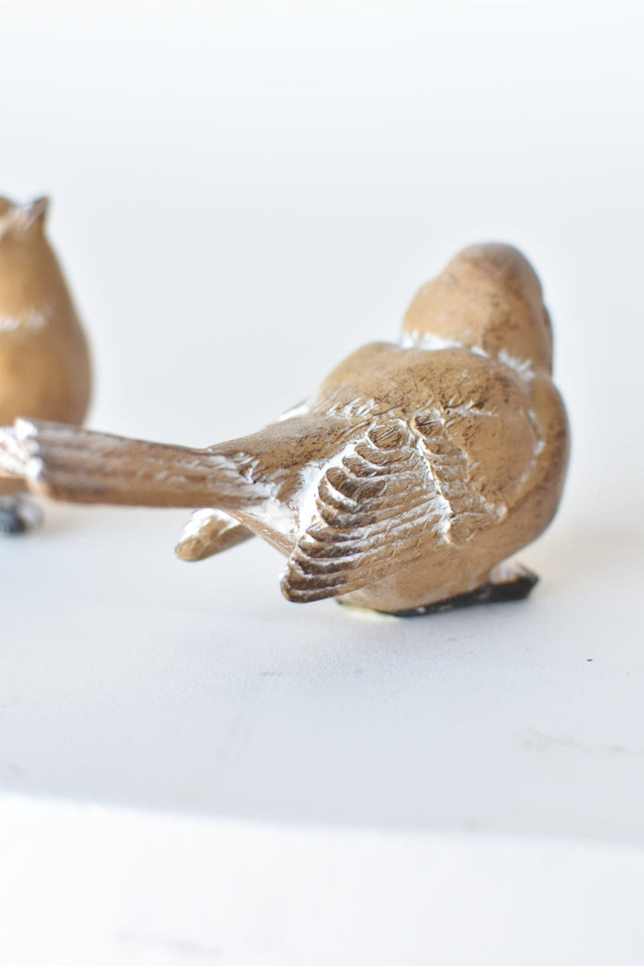 Distressed Wood Finish Birds (Set of 2)