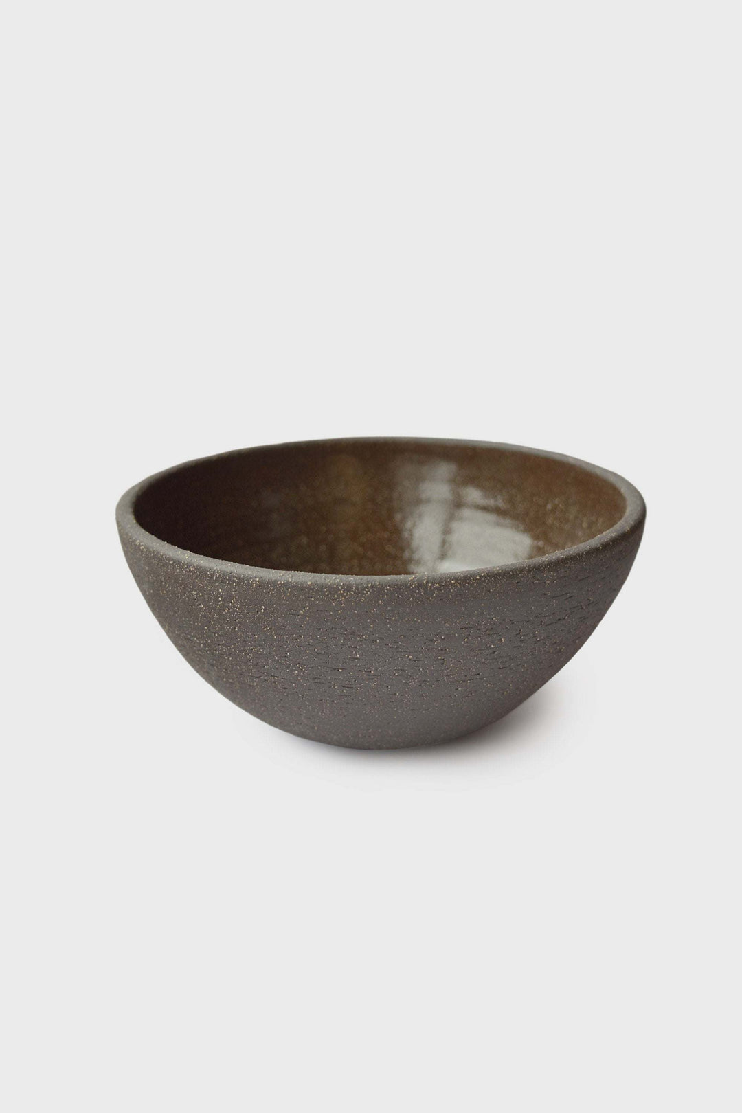 Handmade Dark Stoneware Bowl "Pumpernickel"