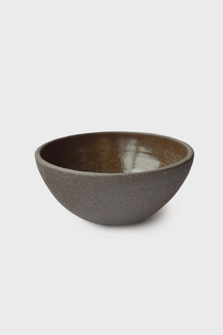 Handmade Dark Stoneware Bowl "Pumpernickel"